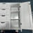 Bathroom Storage Cabinet With 4 Drawers And 1 Door, Freestanding Wooden Floor Organizer For Bathroom, Narrow Storage Cabinet For Small Spaces, Entryway, Living Room Or Hallway, White