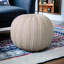 Pouf rond en coton 20 po beige-966207504