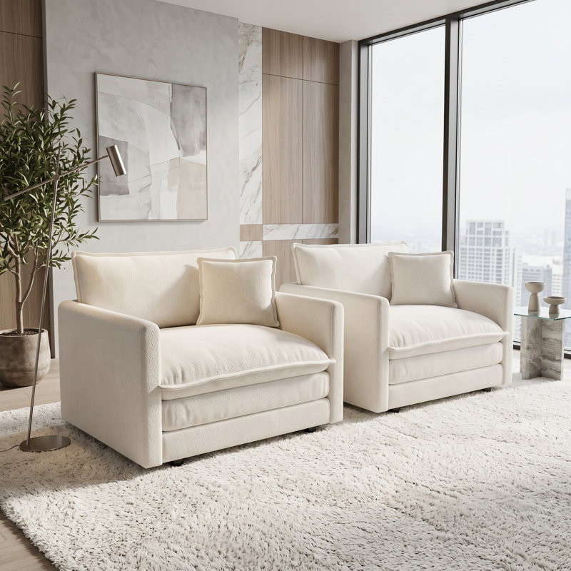 Upholstered 41.01 " Microfiber / Microsuede Sectional