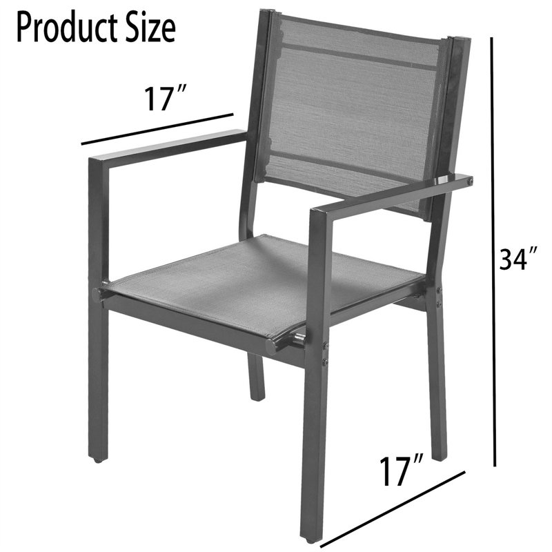 Maxiene Four Leg Dining Set, Gray