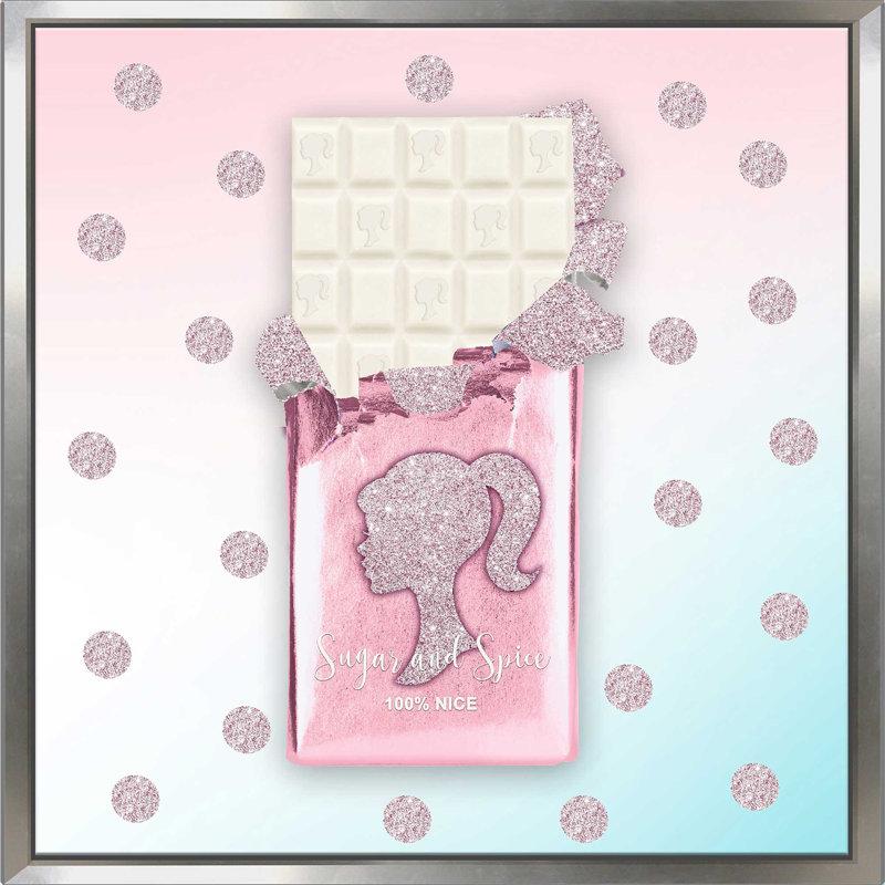 Sweet Girl (Square) par By Jodi - impression, Cadre flottant argent, H 21,5 po x l 21,5 po x P 2 po