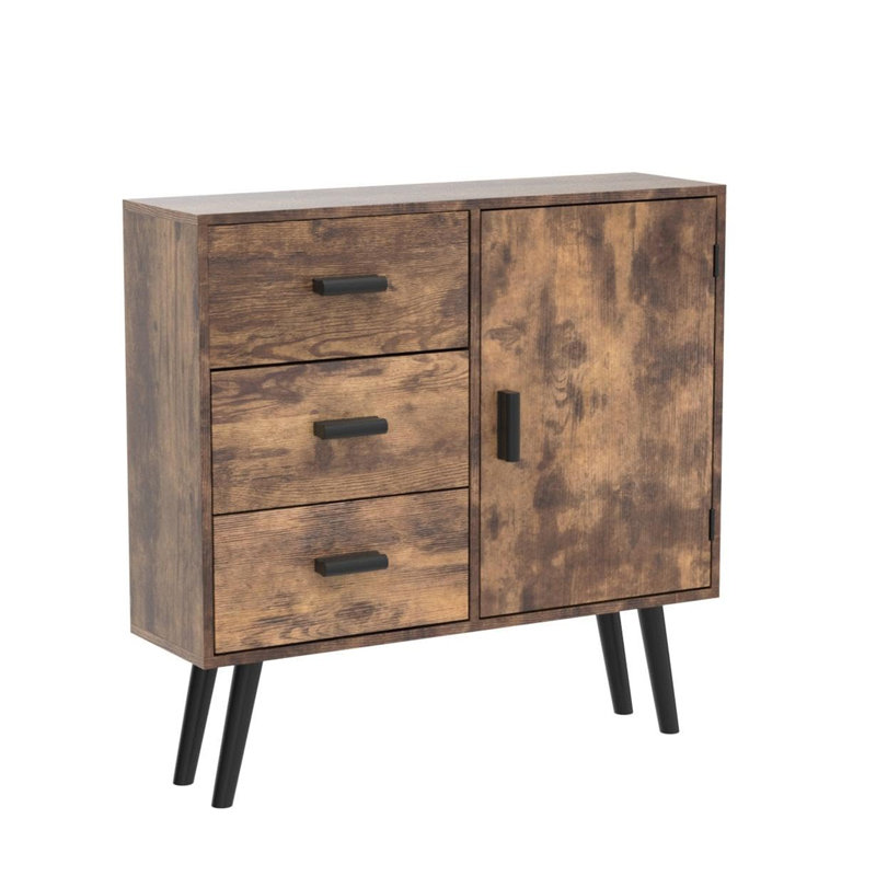 Greicy Freestanding Bathroom Cabinet, Brown