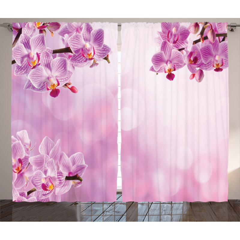 Spa Semi-Sheer Rod Pocket Curtain Panels, 54" x 84"