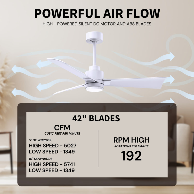 Alessandra Outdoor Downrod Ceiling Fan, Brushed Nickel, Brushed Nickel