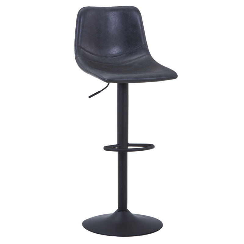 Tabouret de bar pivotant Maximilian, Noir, Simple
