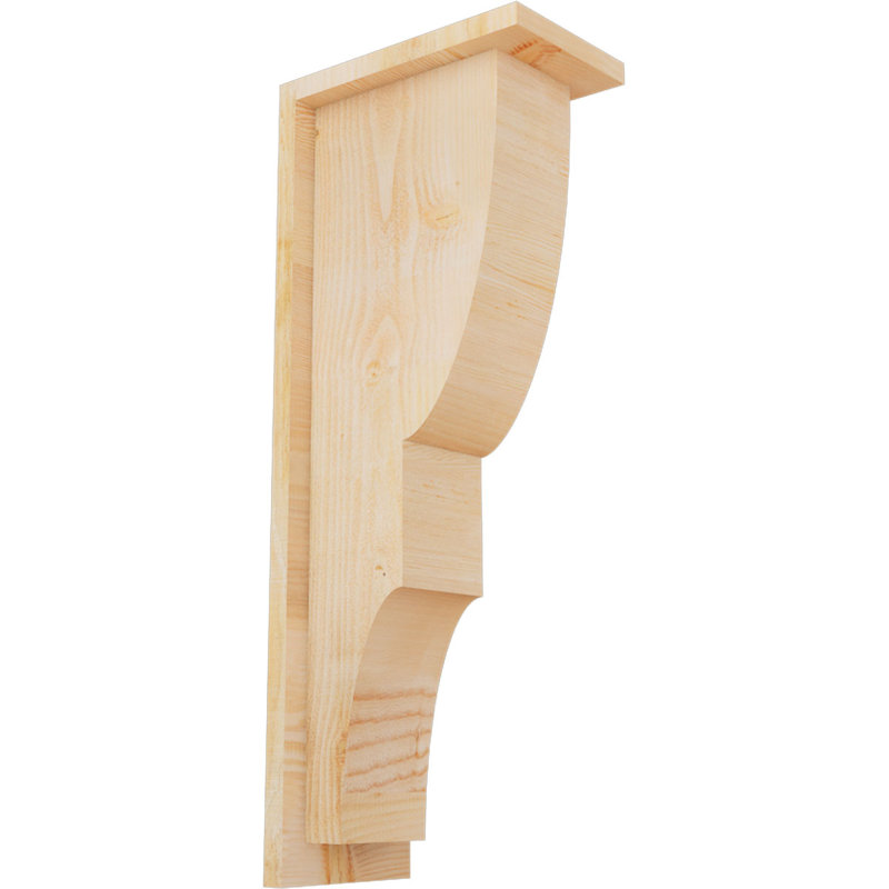 Corbeau Ridgewood avec contre-plaque, H 26 po x l 6 po x P 10 po, Sapin de Douglas, Sciage brut