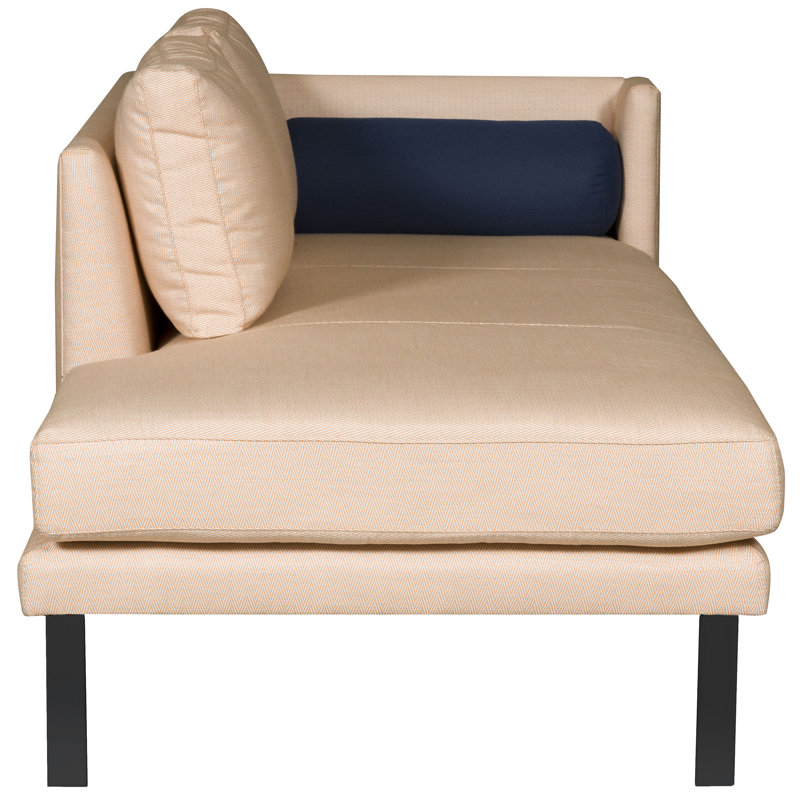 Michael Weiss Outdoor 2 - Seat Settee, Left Hand Facing, Toodaloo Parchment, White