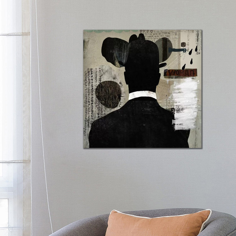 «Mystery Man» par Nikki Chu - reproduction, H 26 po x l 26 po x P 1,5 po, Toile tendue