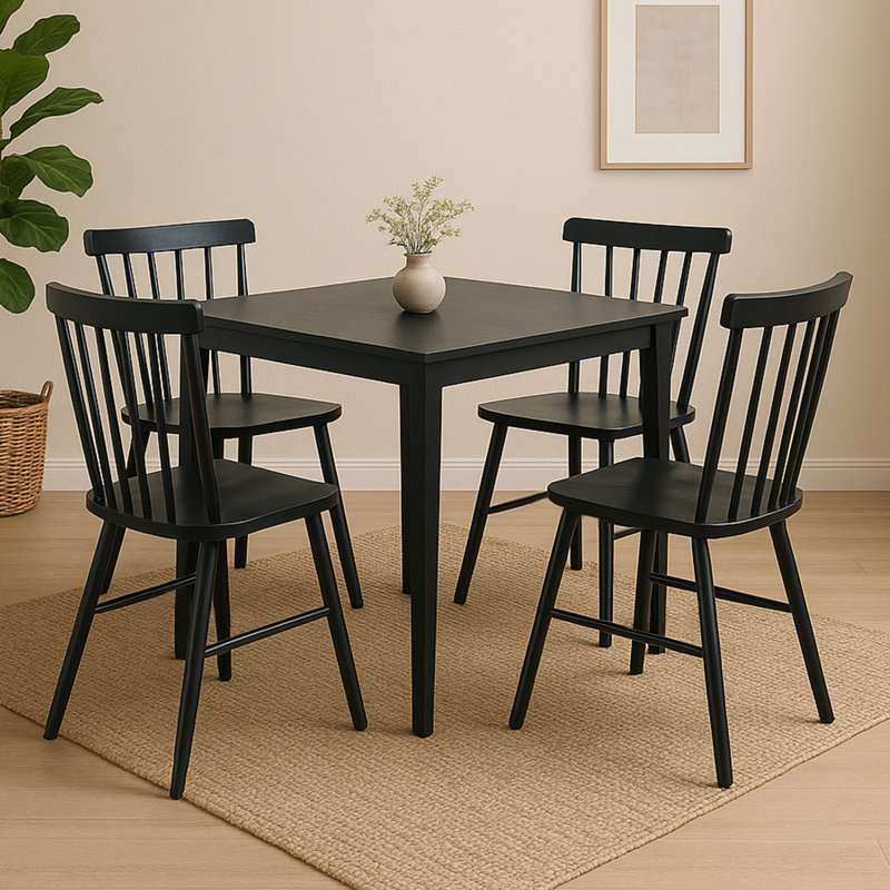 Gunther Mid-Century Solid Wood Windsor Dining Chair For Kitchen Or Dining Room