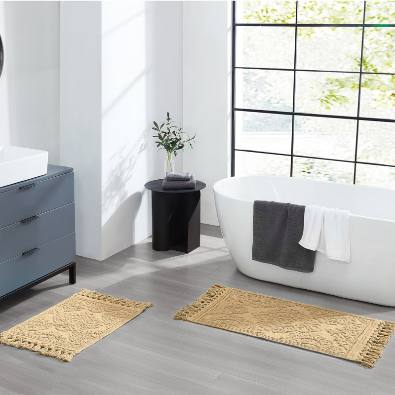 Ricardo 2 Piece Bath Rug Set, Linen
