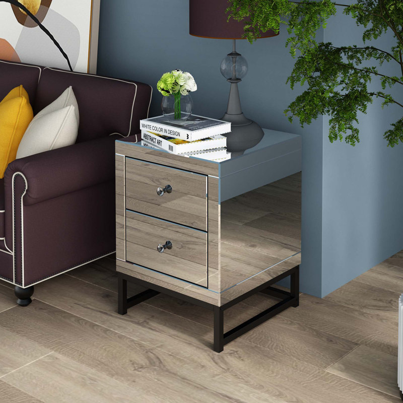 Table de chevet en verre Suncica