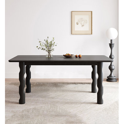 French-style retro rectangular solid wood dining table