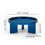 Round Glass Coffee Table Cocktail Table Tray Top 80x80cm-1242772713