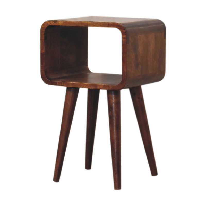 Table de chevet en bois massif, Châtaigne
