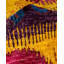 Tapis unique en laine noué à la main 11 pi 10 po x 12 pi 1 po Hinklin - jaune / mauve / rose / bleu