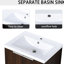 Armoire de lavabo de salle de bain 24 po - fermeture en douceur, fixation flottante, pour salle de bain moderne avec porte fermée, installation sur baignoire