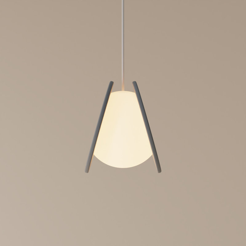 Pendulum Pendant Light, Sedona, White, 14" H x 9.69" W x 8.03" D