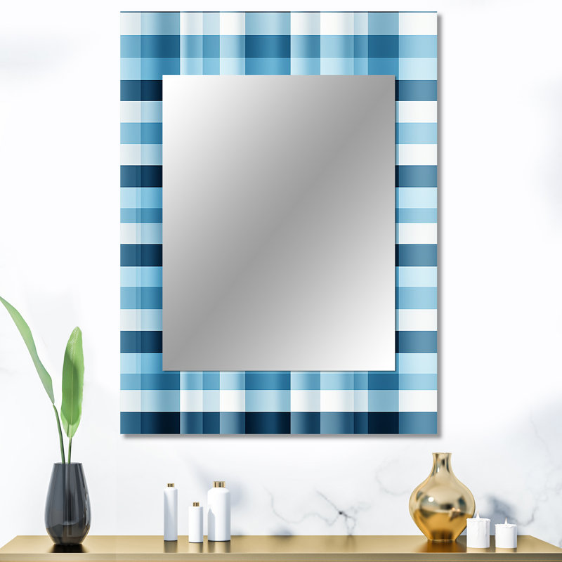 Motif écossais bleu Byrdo, 40 po x 30 po