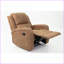 Fauteuils inclinables, fauteuil inclinable manuel simple avec conception capitonnée | Cuir d'unité centrale | Châtaignier-187042831