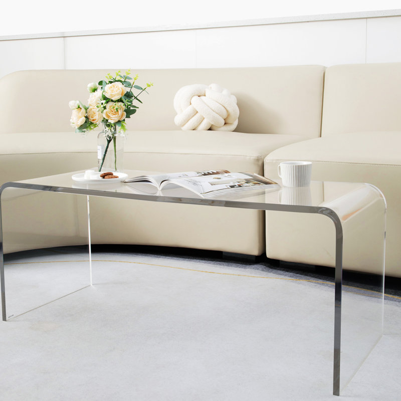 Table basse moderne en cascade en acrylique