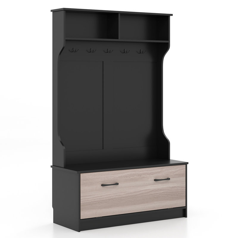Arlone Hall Tree 39.5'' Wide, Black