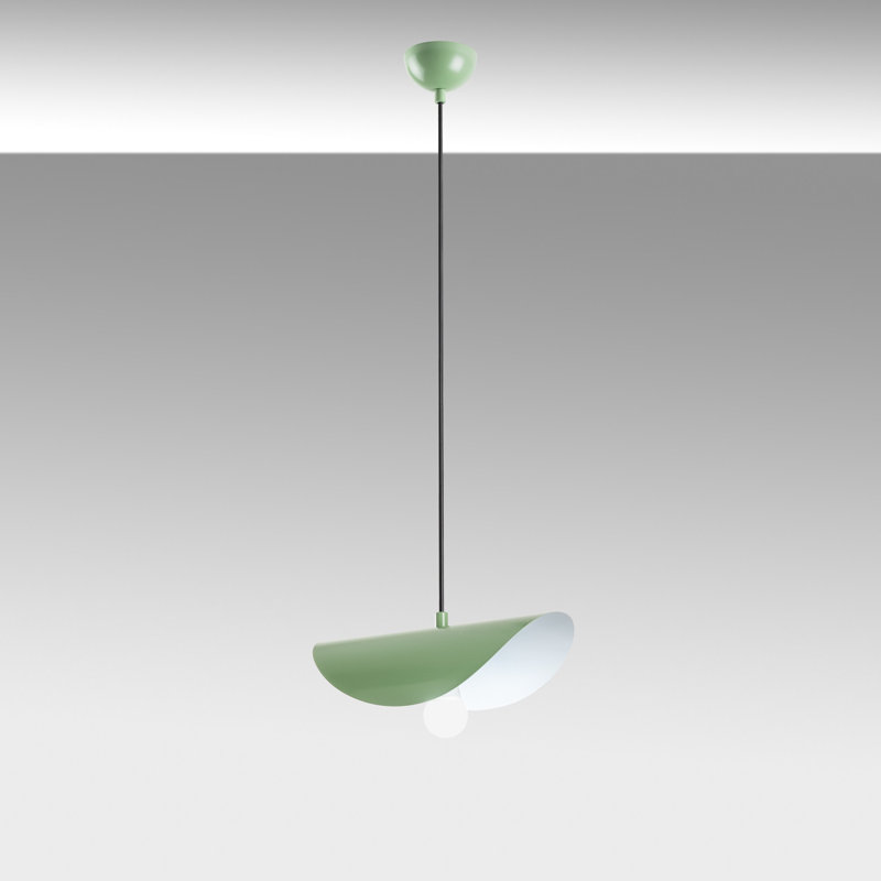 Elegant Mint Chandelier, Adjustable Height 17 to 41.7 Inches, Metal Body, Ø4 x 2.8 Inches Base Plate | 1 x E27 Socket (Max 40W, Bulb Not Included) | Perfect for Modern Living Rooms & Dining Areas, Stylish Design