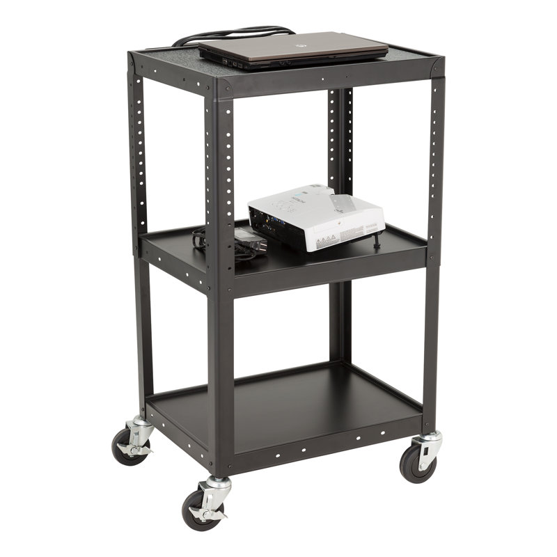 Laptop Caddy Utility Cart with 3 Shelves and Casters