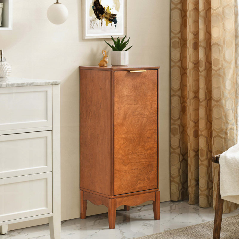 Armoire de rangement moderne moderne avec poignées en métal et pieds surélevés