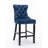 Velvet Upholstered Barstools with Button Tufted Decoration and Wooden Legs-1673205243