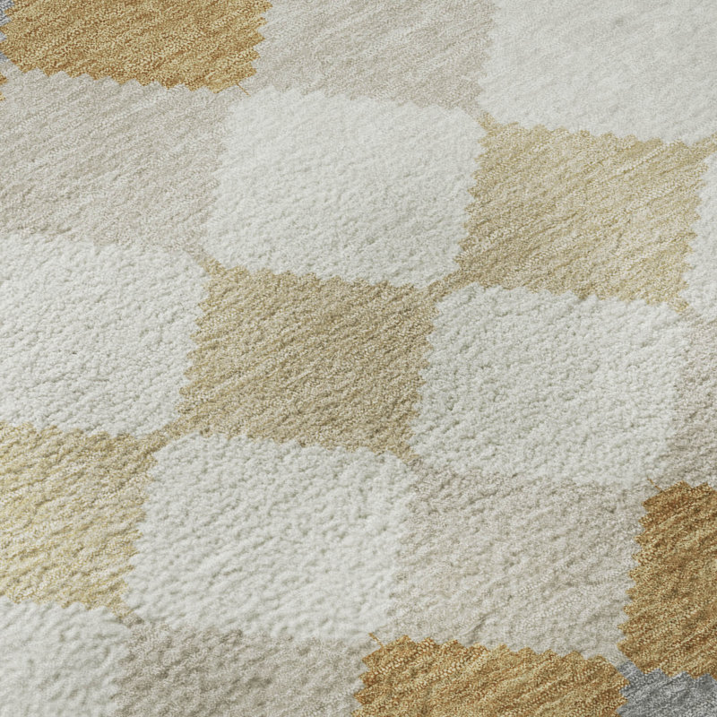 Premium Machine Washable Bunderberg AMF1007 Geometric Rug, Rectangle 1'8" x 2'6"