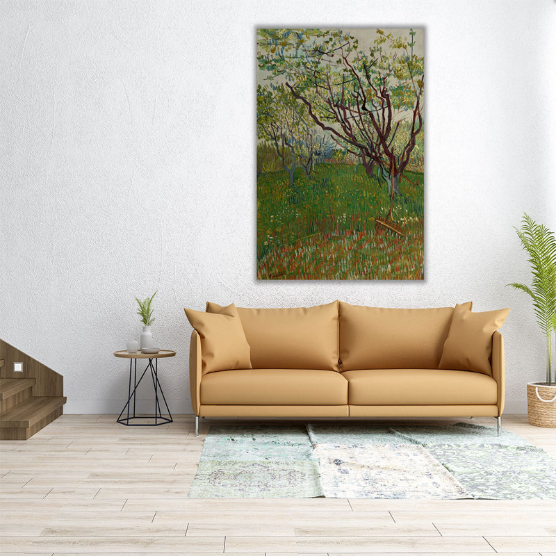 Le verger en fleurs, 1888 - reproduction d'art sur toile, H 60 po x l 40 po