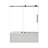- W x 58'' H Single Added Door Frameless Tub Door with-87849808
