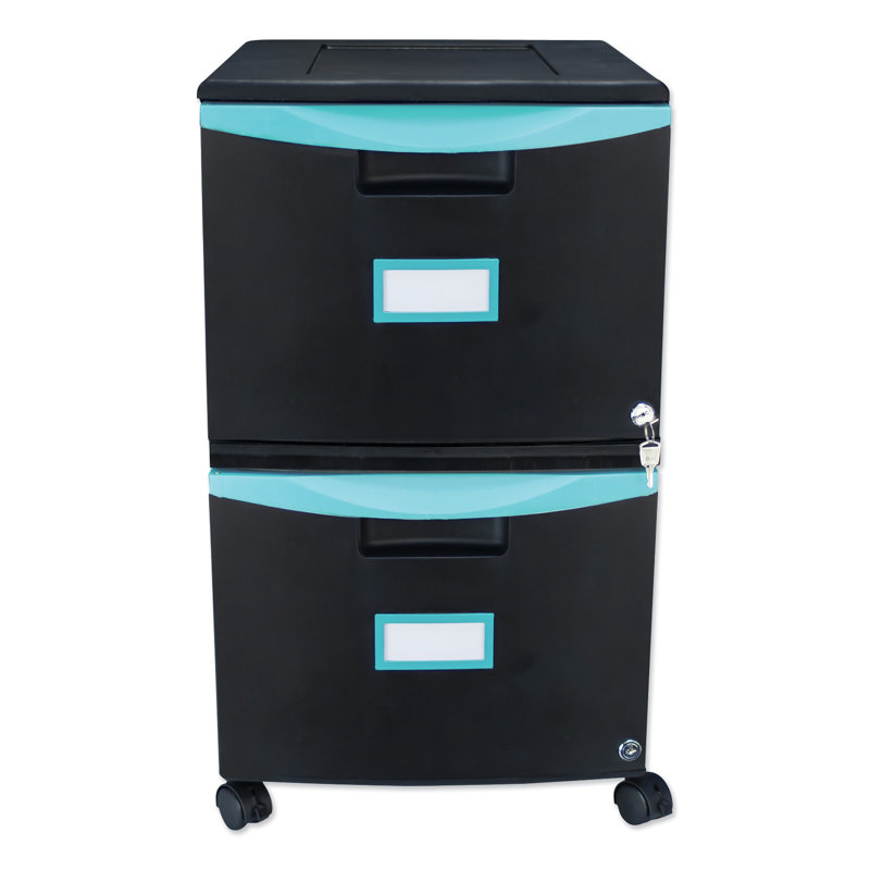 Classeur vertical mobile 2 tiroirs Mesvin, Vert