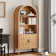 70.47*30.9 inch Ghian Arched Display Storage Bookcase with Open Shelves and Cabinet