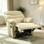 Fauteuil lounge électrique en microfibre beige