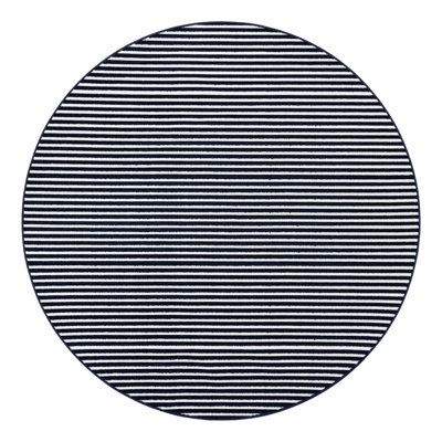 Sabrina Soto Stripes Indoor/Outdoor Rug Navy Blue
