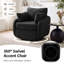 Chaise d'appoint moderne pivotante à 360 ° avec revêtement Sherpa Boucle-131255135