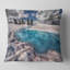 «Amazing Blue Melt Lake in Fog» - Coussin à imprimé paysage-172580756-172580759