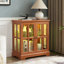 Vitrine Led Curio, vitrine avec tablettes réglables, bibliothèque au design rétro-1642431885