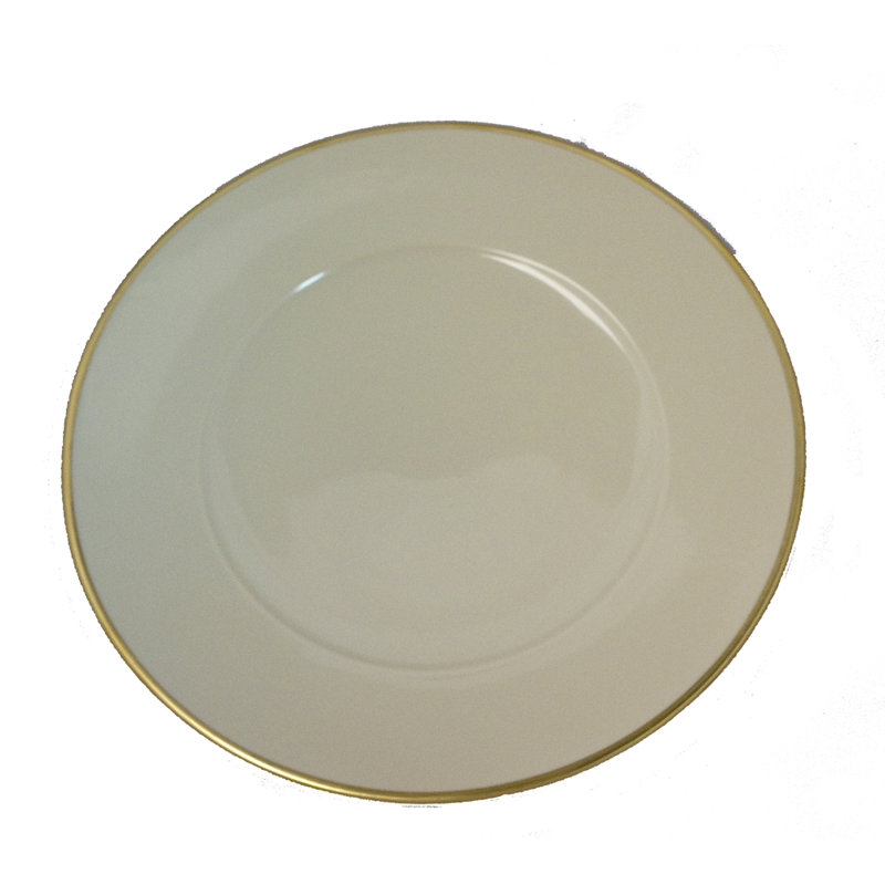 Porcelain China Charger, Ecru