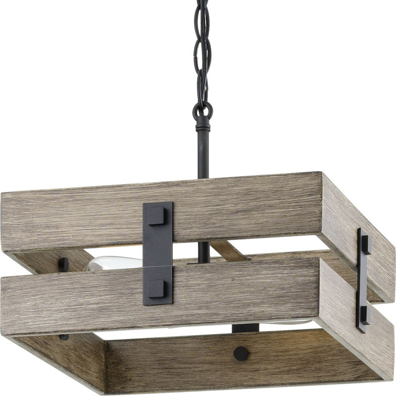 Plafonnier encastré 13,5 po 2 lumières Camas, Noir