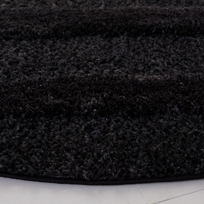 Tapis gris anthracite Adedapo, Rond 6 pi 7 po