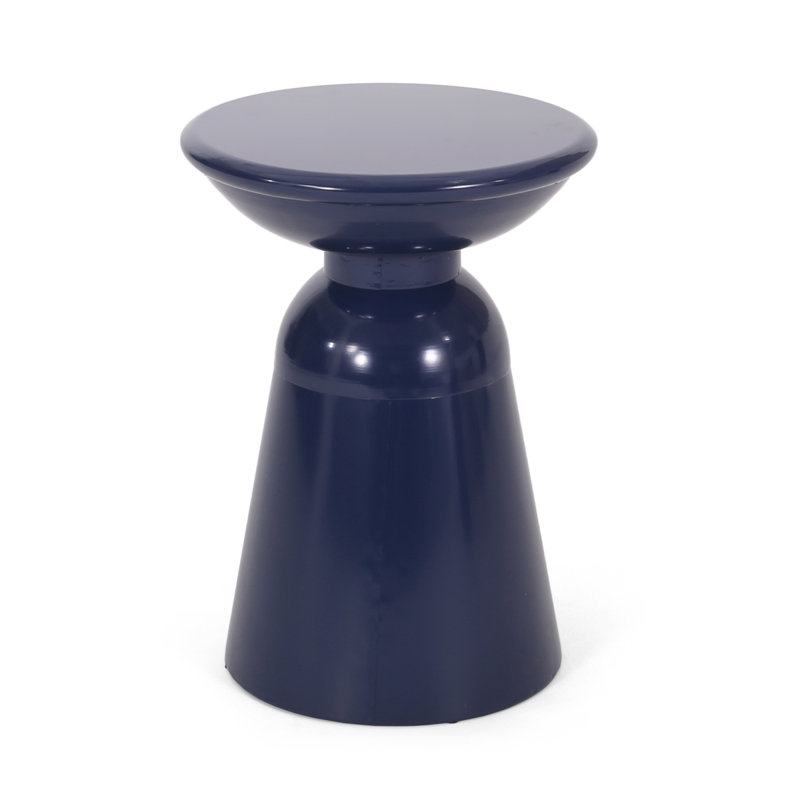 Table de bout d'extérieur en métal pour patio, Marine