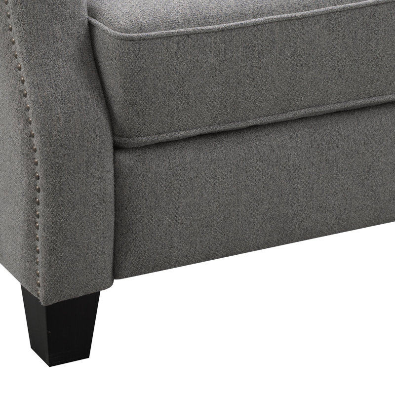 Neo Upholstered Recliner, Gray Velvet