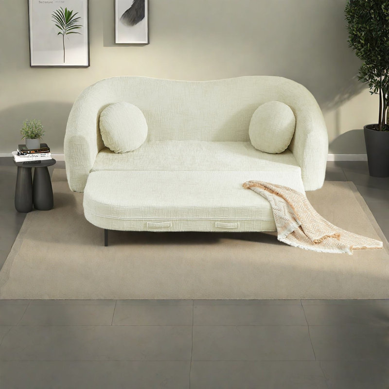 Canapés convertibles à compression, fauteuil inclinable 86 po Chenille