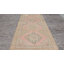 Tapis de couloir unique en laine noué à la main des années 1960 de 4 pi 3 po x 11 pi 11 po en rouge / ivoire / brun
