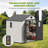 8x6 ft. Resin Outdoor Storage Shed with Floor and Double Doors for Garden Patio Furniture and Tools, Gray/White