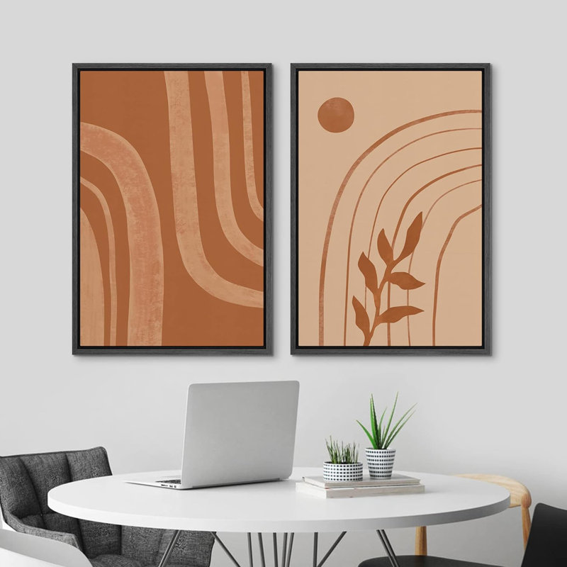 «Dark Geometric Spiral Wave Collage», 2 pièces, H 36 po x l 24 po, Noir