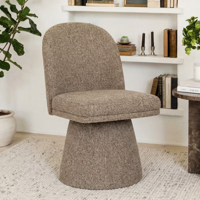 Upholstered Fabric Swivel Accent Chair