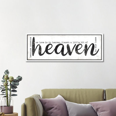 Heaven in Our Home 1 Piece Panoramic Wall Art on Canvas